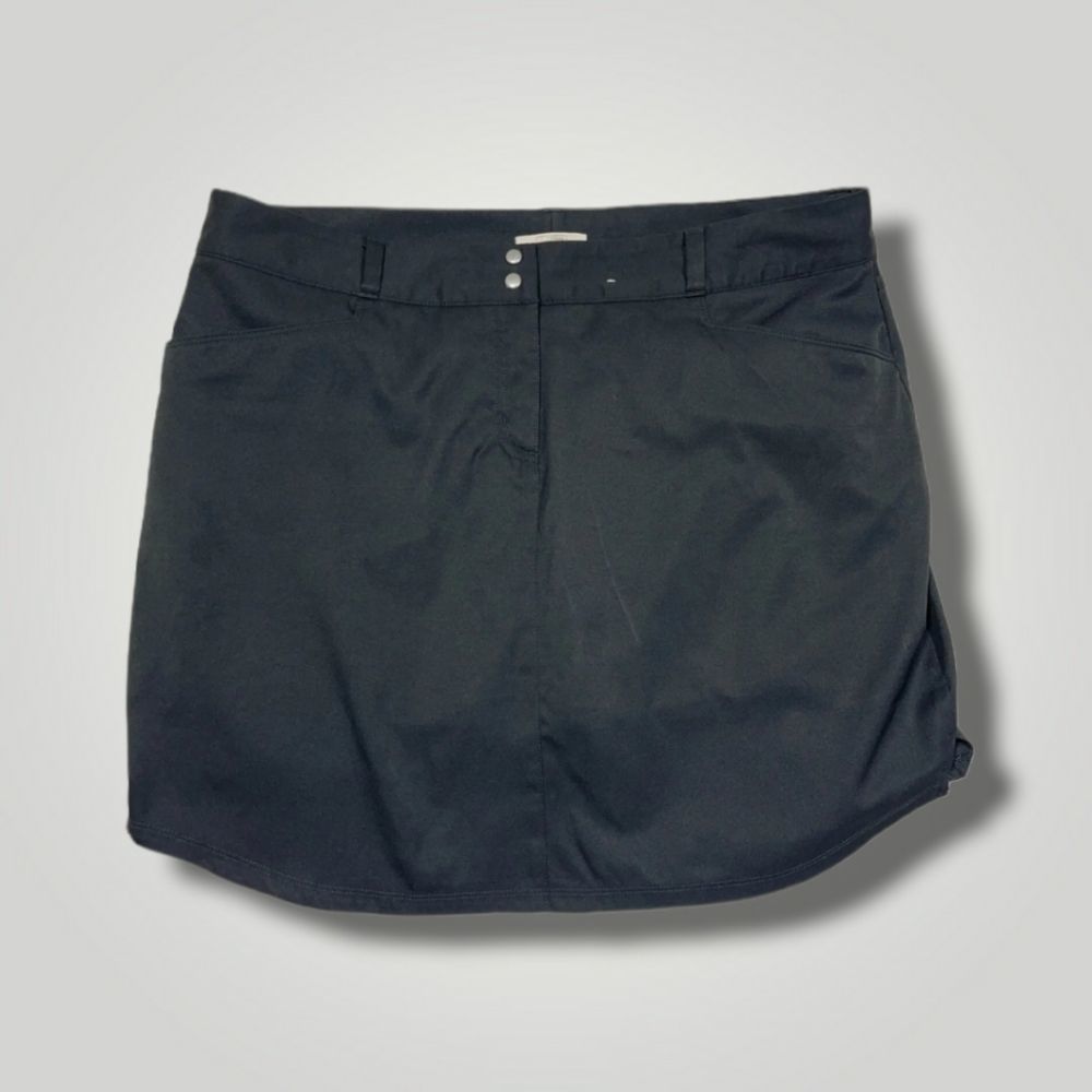 Adidas Womens Stretch Skort sz 12 Black Golf Casual Tennis Skirt